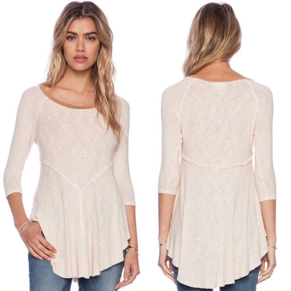 Free People Weekend Layering Top Tea Size XS Brown Revolve Lightweight Bohemian